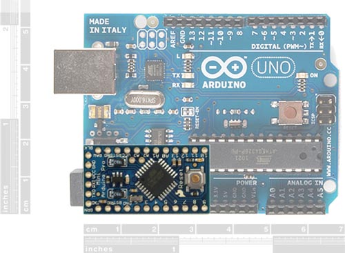 Arduino Pro Mini ve Arduino Uno R3 karlatrmas