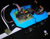 Line follower robot with one sensor