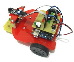 Mini Arduino Obstacle Avoiding Line Follower Robot