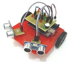 Mini Arduino Ultrasonik Sensörlü Engelden Kaçan Robot