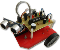 Mini Ultrasonik Sensrl Engel Alglayan Robot