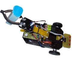 Line follower obstacle collector robot
