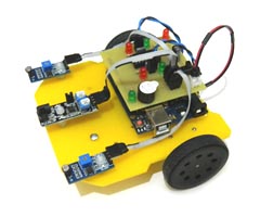Mini Arduino Obstacle Avoiding Light Follower Robot